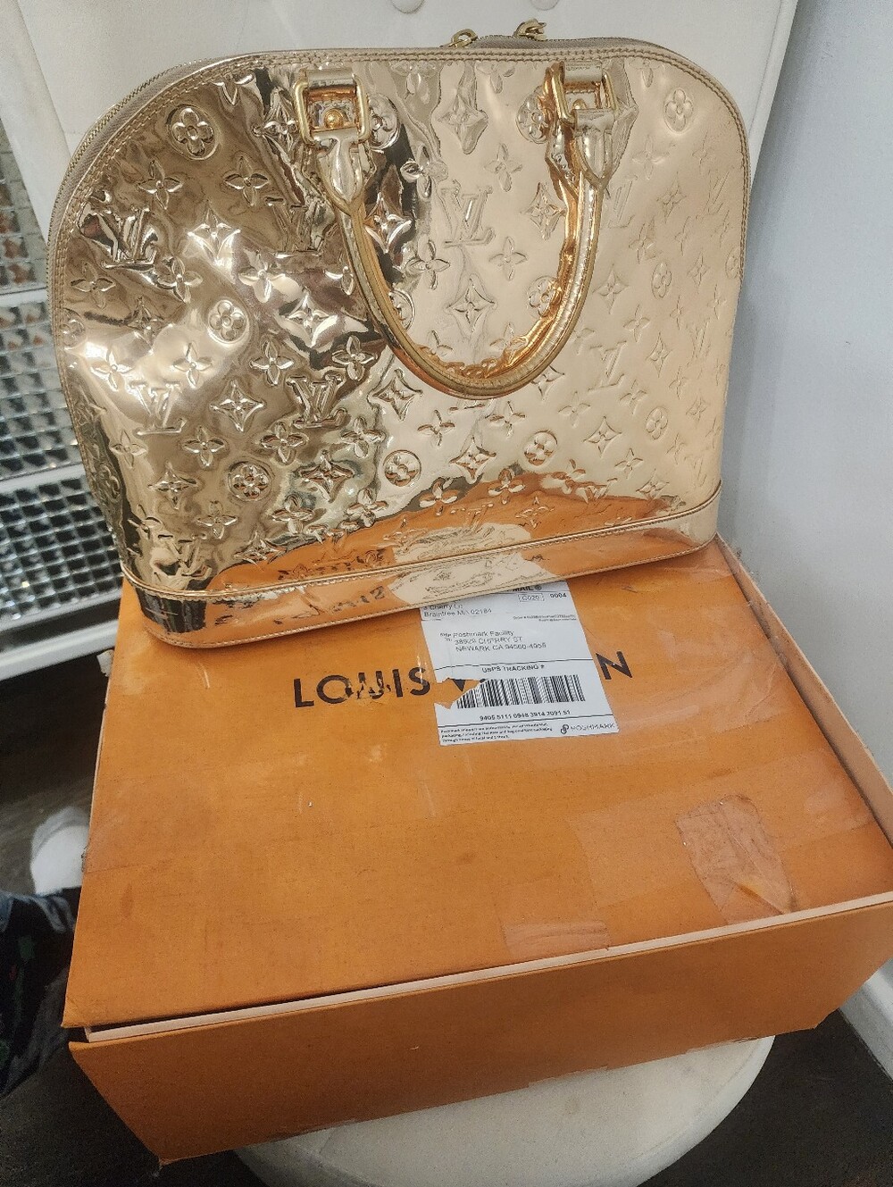 Gold Monogram Dome Satchel - Luxury Women Bag